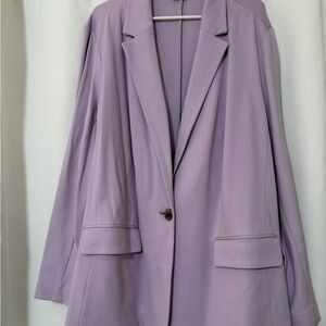 a new day Lavender Single-Button Oversized Blazer